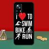 Swim Bike Run Triathlon For POCO M6 Pro X6 Pro X3 X5 F3 F5 M5s Phone Case For Xiaomi 14 12T 11T 13T Pro 12 13 Lite