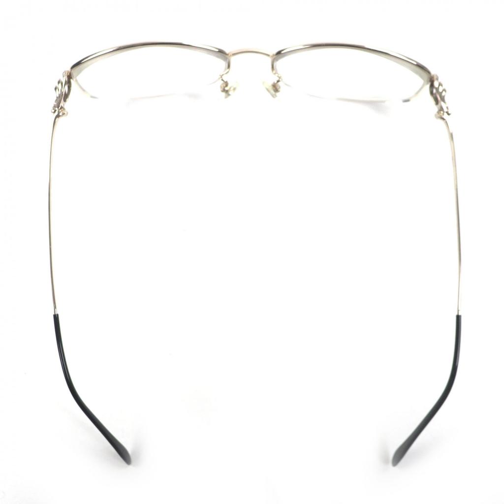 Great Chopard Glasses Half rim with logo Silver K14WG mens Used