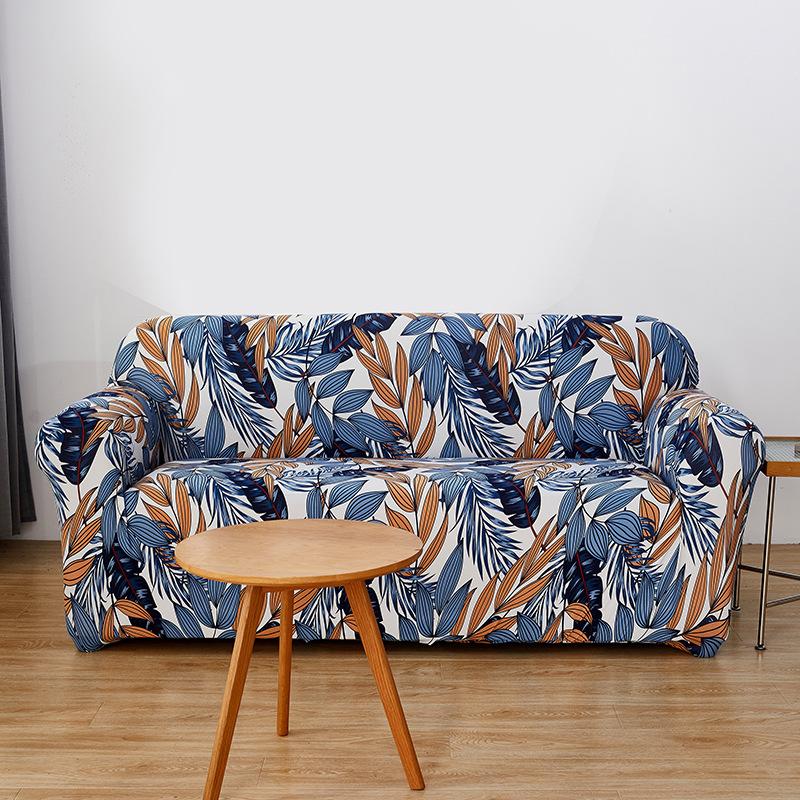 Elastic All Inclusive Printed Sofa Cover Easy To Install Sofa Protector for Living Room Anti-Wear Home Decor for All Seasons