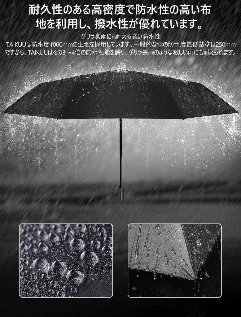 TAIKUU Folding Automatic Suitable for Sun and Strong Wind Manual Super Includes Umbrella Case Suitable for Sun and Men's Umbrella, Lightweight, Large,