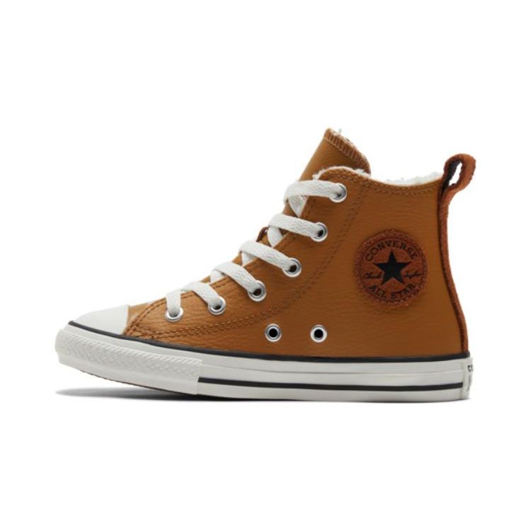 

Converse Chuck Taylor All Star Кожаная Подкладка Удобная Повседневная Прочная Высокие Кеды Детские Холщовые Кроссовки Детские кроссовки Коричневый Желтый A01472C 35