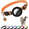 Air tag Cat pet Collar Breakaway Reflective Kitten Collar with Apple Air Tag Holder and Bell  kitten accessories