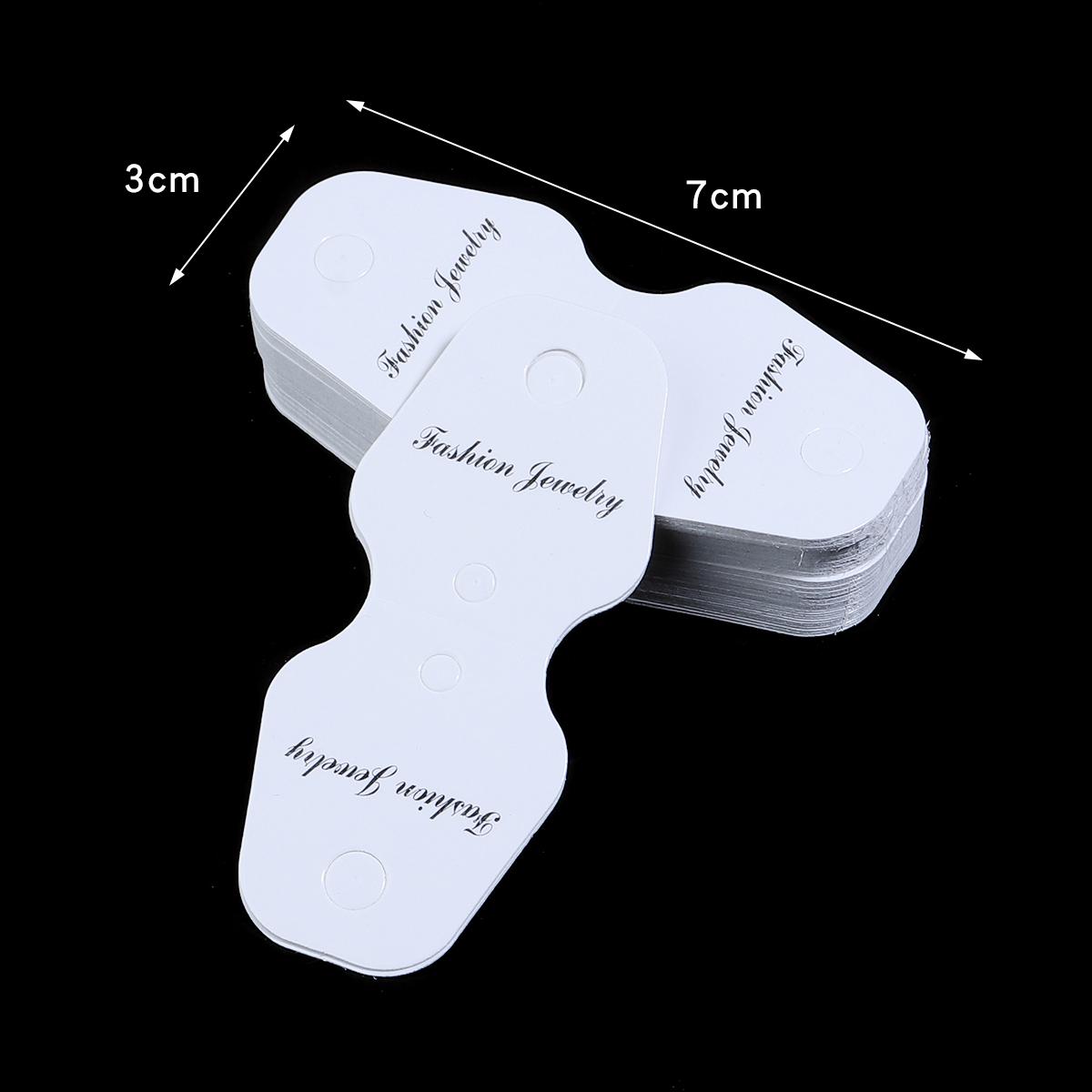 

50pcs Earrings Display Card White Paper Jewelry Packaging Paperboard For DIY Necklace Bracelet Small Business Material Supplies