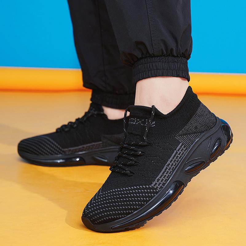 Men's Casual Sports Shoes Men's Foam Shock Absorption Sports Shoes Flying Mesh Breathable Socks Shoes