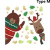 Xmas Snowman Elk Santa Clause Decorative Poster Christmas Stickers Wall Art Shopwindow Decal