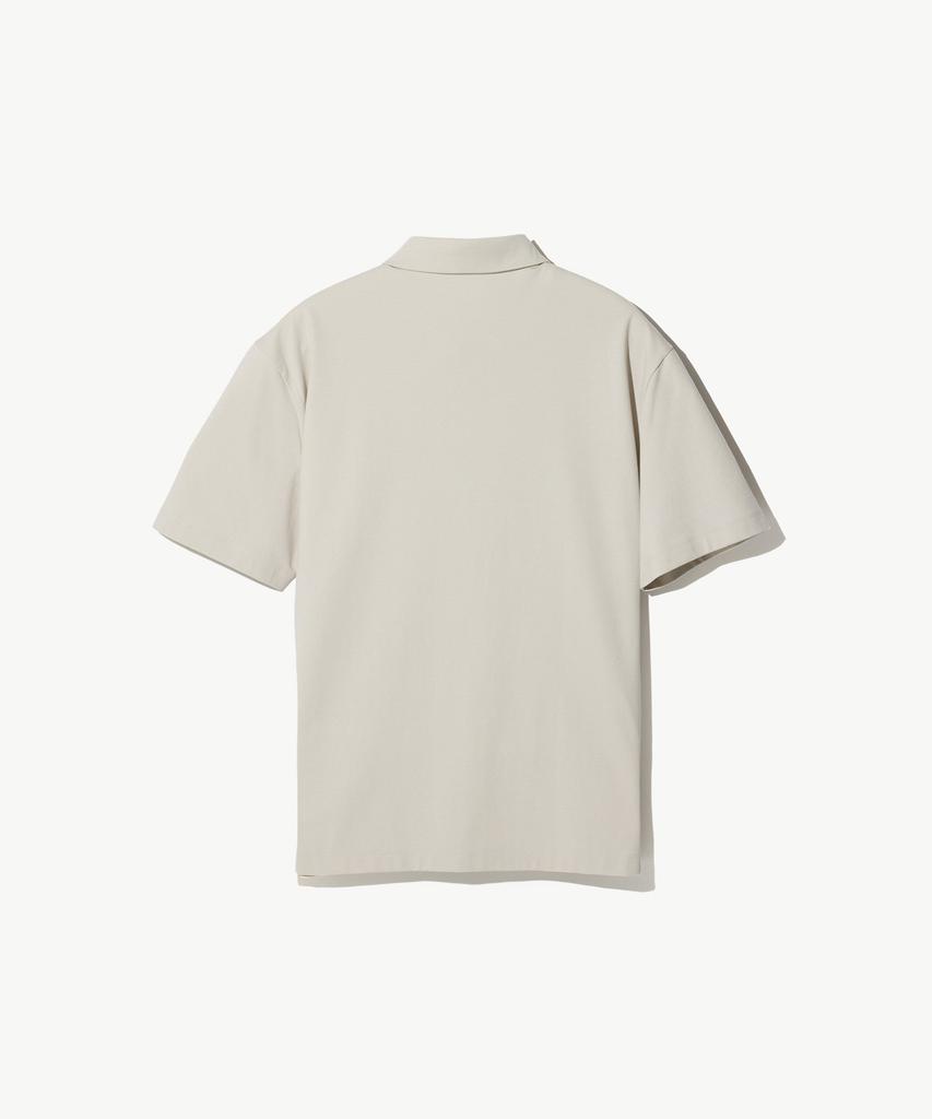 STCO Supima Cotton Collared Short Sleeve T-Shirt_Beige (Semi-Oversized Fit)_Stswb87Nsd