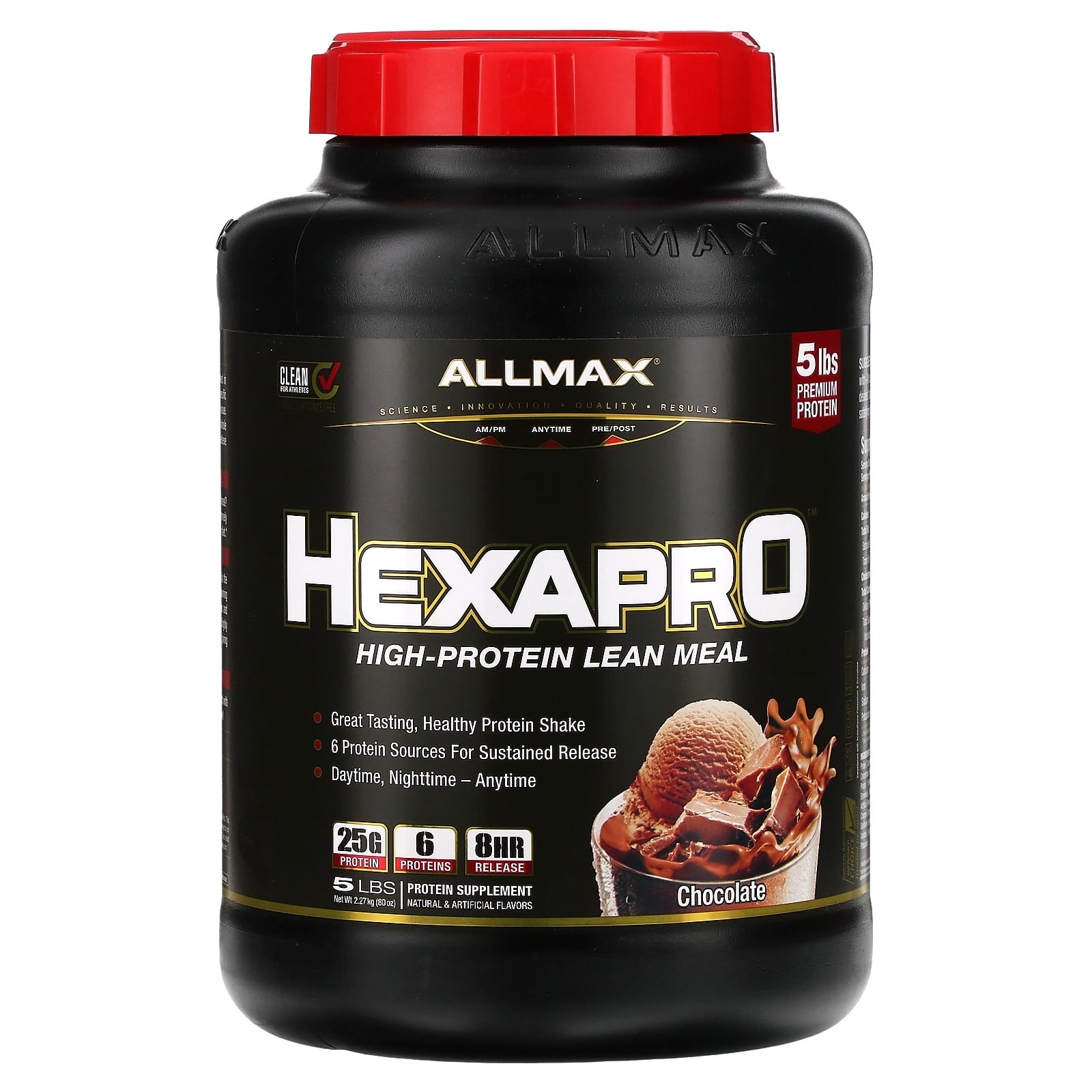 

Hexapro, Ultra-Premium 6-Protein Blend, Chocolate, 5 Lbs (2.27 Kg)
