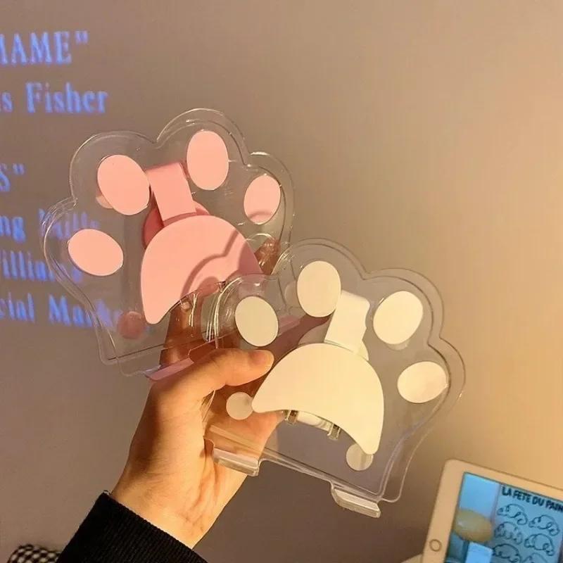 Cute Phone Stand Height Adjustable Phone Desktop Mount Acrylic Cat Claw Durable Stand For Recording Video Charger Compatible