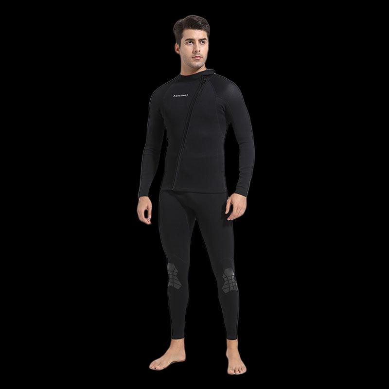 Men s 1.5MM Neoprene Split Long Sleeve Diving Wetsuit One Size