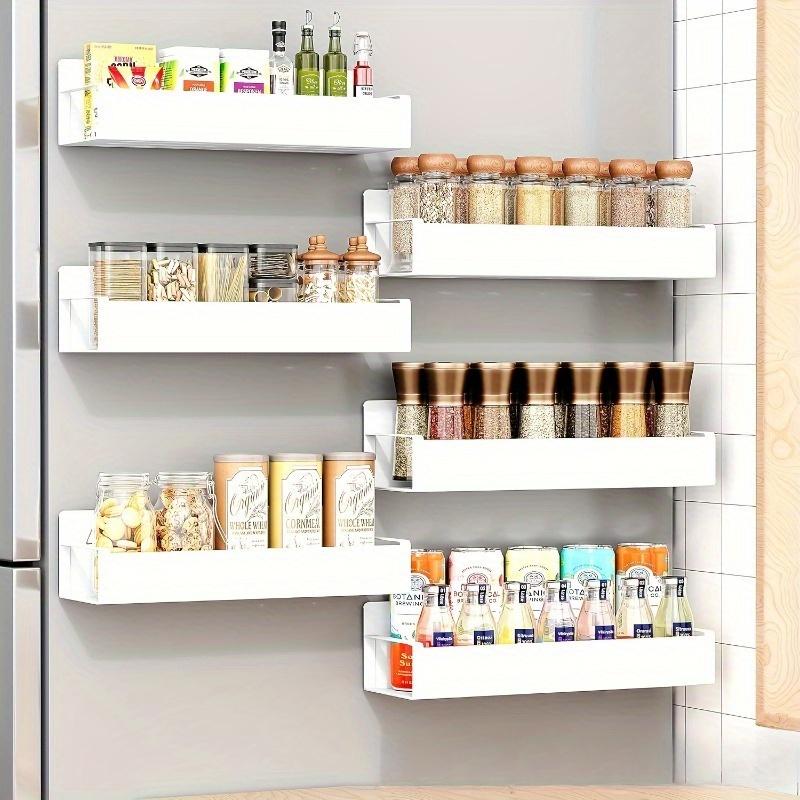 Magnetic Side Storage Rack Set, Suitable for Refrigerator and Washing Machine Side, No Need for Drilling Installation, Seasoning