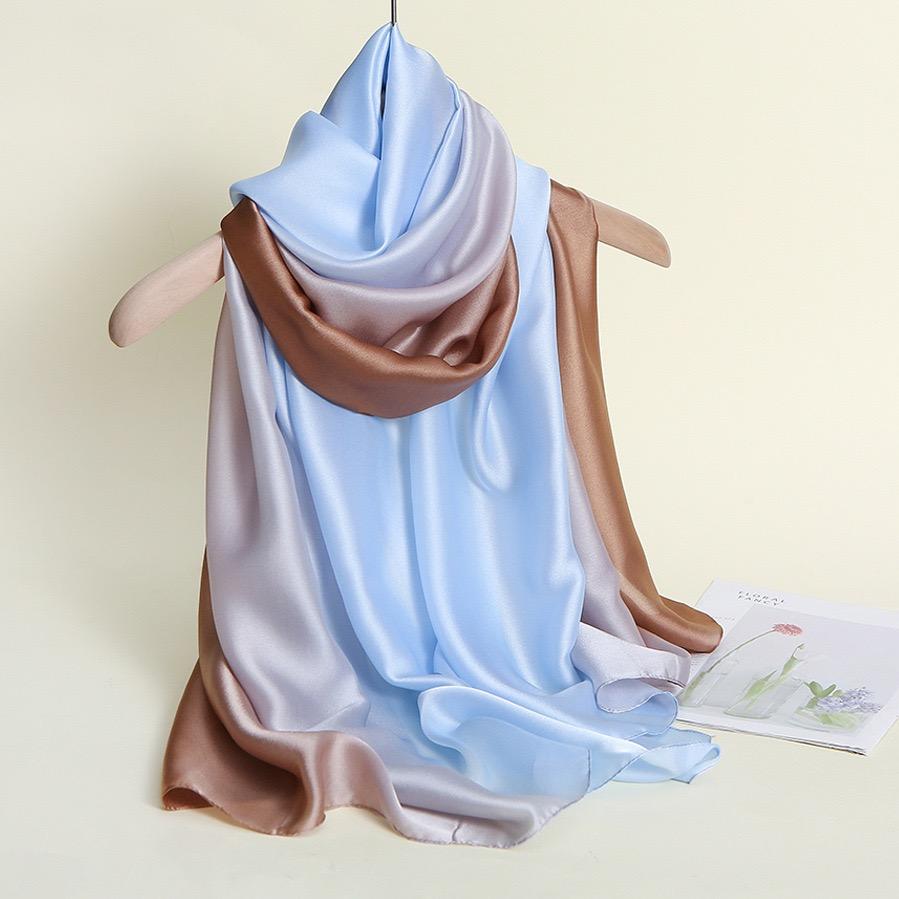Woman Rainbow Color Breathable Scarves for Mother Summer Travel Neck Cool Skin-friendly Scarves Hot Weather Supplies