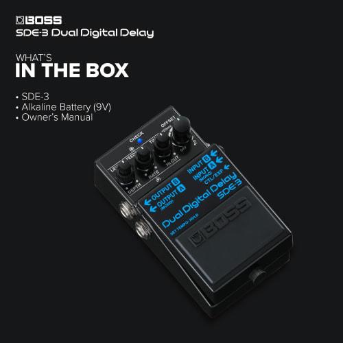 BOSS SDE-3 Dual Digital Delay Pedal | Authentic Roland SDE-3000 Sound | Compact Pedal | Versatile Modern Features | Long Delay Time (Up To 1600 Ms) |