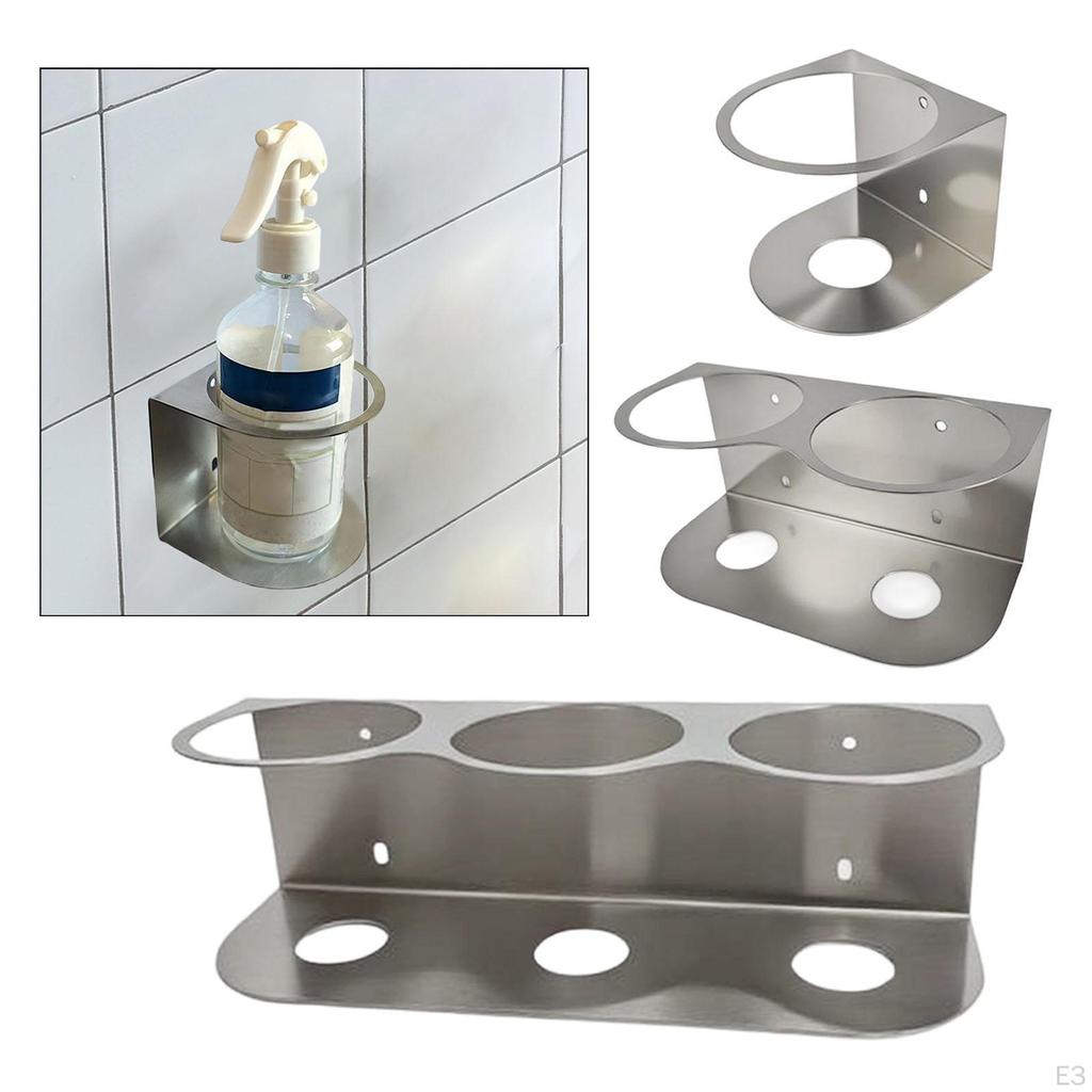 Spray Bottle Holder Can Organizer Wall Mounted Storage Rack for Bathroom