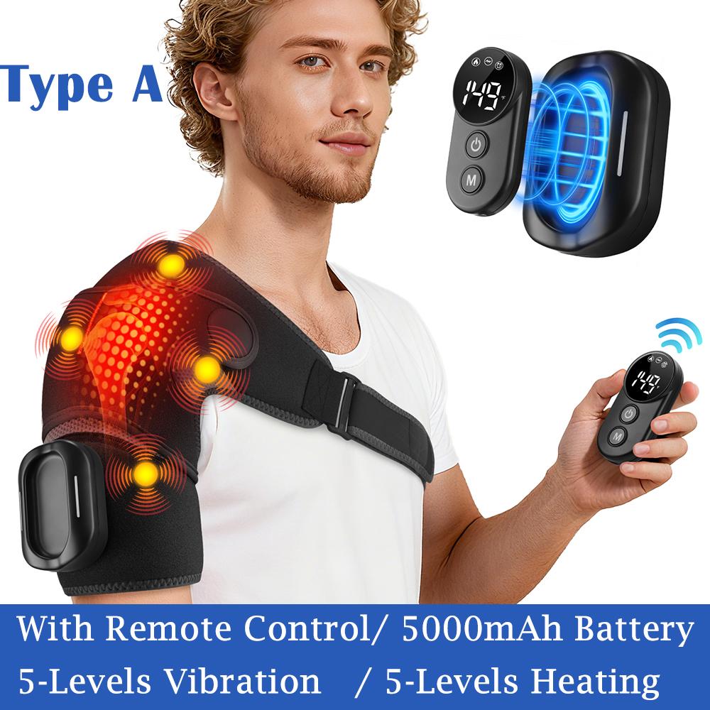 Vibration massager Smart Massage Machine Heating Shoulder Massage Belt Adjustable Led Hot Compress Heating Shoulder Shawl