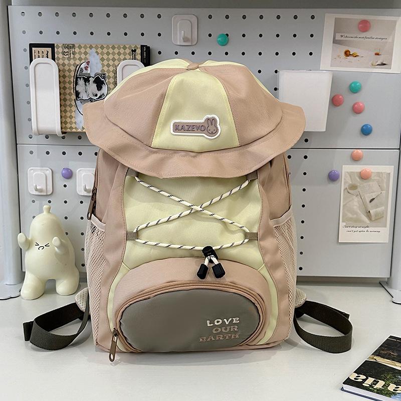 

Mountain outdoor bucket hat schoolbag female college student casual cute junior high school student backpack lightweight large capacity backpack хакі