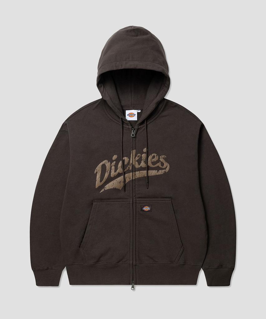 Dickies Baseball Zip-Up Hoodie Brown