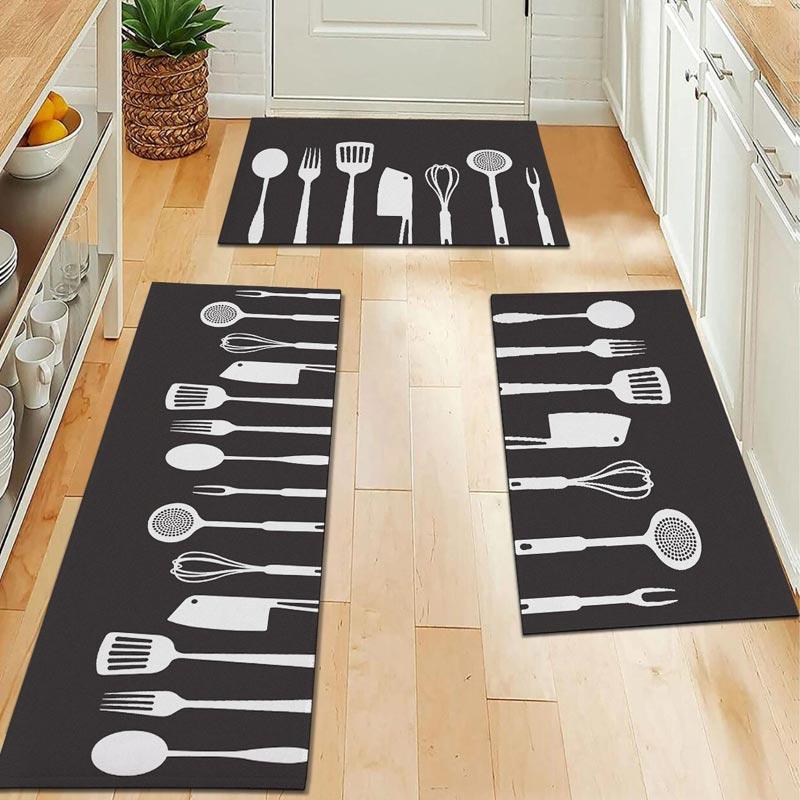

Коврик для кухонной двери, улучшенный полиэстеровый коврик для пола, простая посуда, украшение гостиной, домашний ковер для гостиной, хозяйственные принадлежности 400MMx600MM