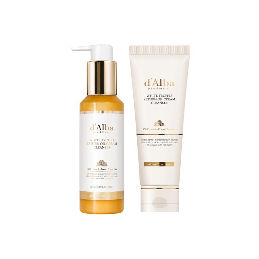 d'alba White Truffle Return Oil Cream Cleanser Pump Type 150ml + Tube Type 100ml set