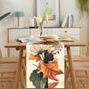Floral Printed Dining Table Scarf Floral Leaves Table Runner Kitchen Dining Table Decoration for Home Party Decor 13x71 Inch (Multicolored-10, 13x71