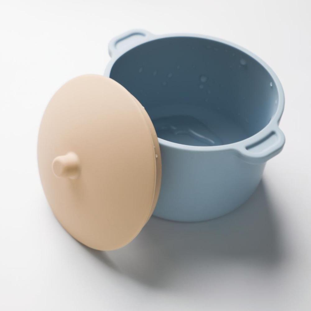 

Silicone Kitchen Toy Set Pot Cooking For Toddler Educational Developmental Best Gift синий