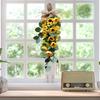 Sunflower Teardrop Swag Fake Flower Wall Door Hanging Simulation Garland Wreath Backdrop Floral Plant Home Garden Decoration