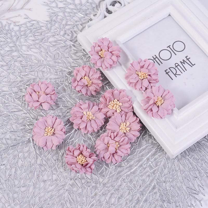 Handmade Microfiber Chrysanthemum Flower Wreath Hair Clip Accessory