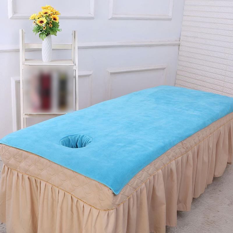 Superfine Fiber Soft Beauty Salon Bed Towel With Hole SPA Massage Bed Table Cover Massage Physiotherapy Thicken Bath Towel