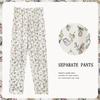 Spring/Summer Retro Floral Print Pajama Pants - Women's Korean Style, Suitable for Casual Wear, Loose Fit, Ideal for Spring and Autumn.