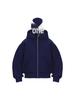 High-Weight Double Hooded Iron Zipper Sweatshirt - Youth Solid Color for Autumn/Winter 