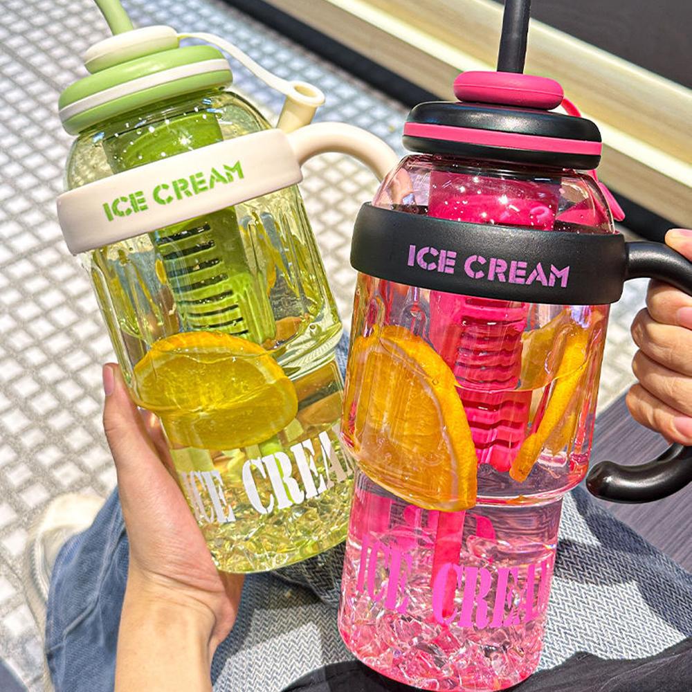 Large Capacity Sports Water Bottle Summer Drinking Water Cup Outdoor Travel Portable Gym Fitness Water Cup