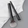 2 All-black Flame Brushes, Loose Powder Brushes + Square Foundation Brush, Makeup Brush Set, Blush Brush, Grooming Brush, Beauty Brush.