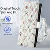 Applicable to Samsung Z Fold7Lanyard phone case with floral and checkered pattern leather cover Fold6/5/4Flip cover case