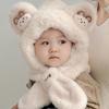 Thermal One-piece Winter Baby Hat Windproof Pullover Hat Soft Kids Hat Hooded Scarf