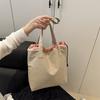 Women's Retro Fashion Shoulder Bag Drawstring Leisure Bag 2025 Early Spring New Foreign Style Tote Bag Bag Women's Bag Tide