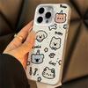 Hollow small animals are suitable for Apple 15 16promax mobile phone case 13pro colored silver case anti-drop 11 12 cartoon