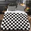 3D Modern Home Geometry Printed Comforter Sets, Queen Size Modern Duvet Cover Set With Pillowcases, Geometry Printed Bedding Set