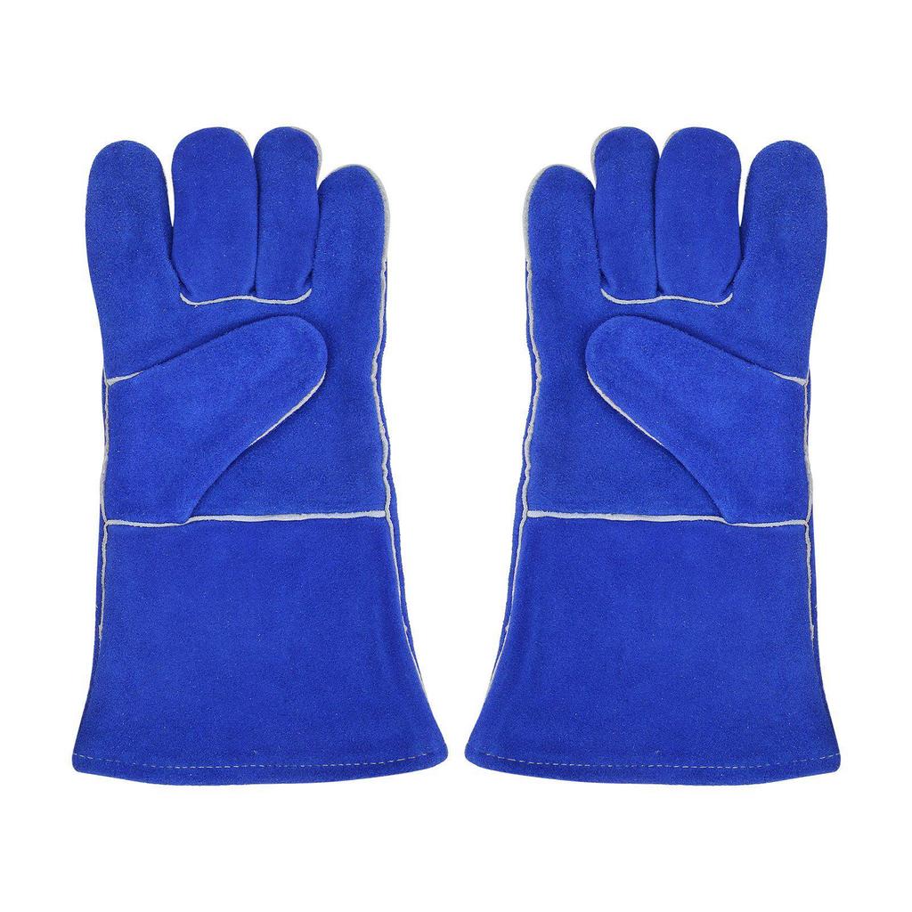 1 Pair Welding Gloves Heat Resistant Breathable Hands Protection for Barbecue Grilling Cooking Kitchen