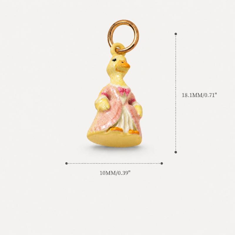 Copper Rococo Animal Figure Charm Pendant Gold Plated Cute Retro Charms For Women Diy Handcraft Bracelet Necklace Accessories