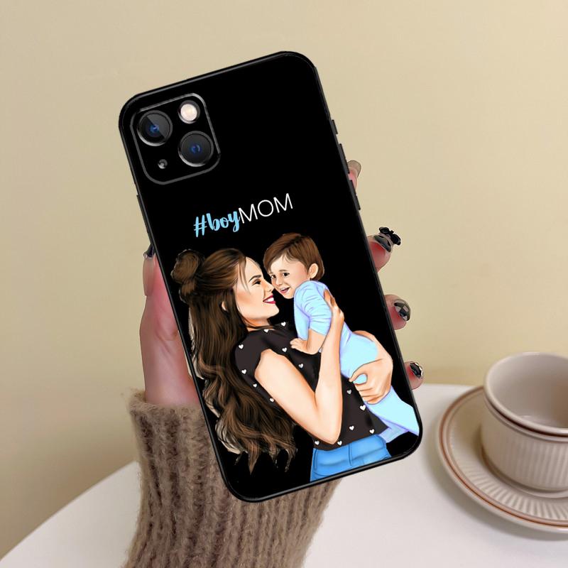 

Super Dad Mom Baby Girl Twin Phone Case For iPhone 17 16 15 14 13 11 12 Pro Max mini 15 16 Plus 16e 17 Air Cover Funda iPhone 16 Plus