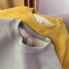 Women's Loose Lambswool Sweatshirt - Korean Style Casual Plus Velvet Thick Top for Autumn/Winter 2023.