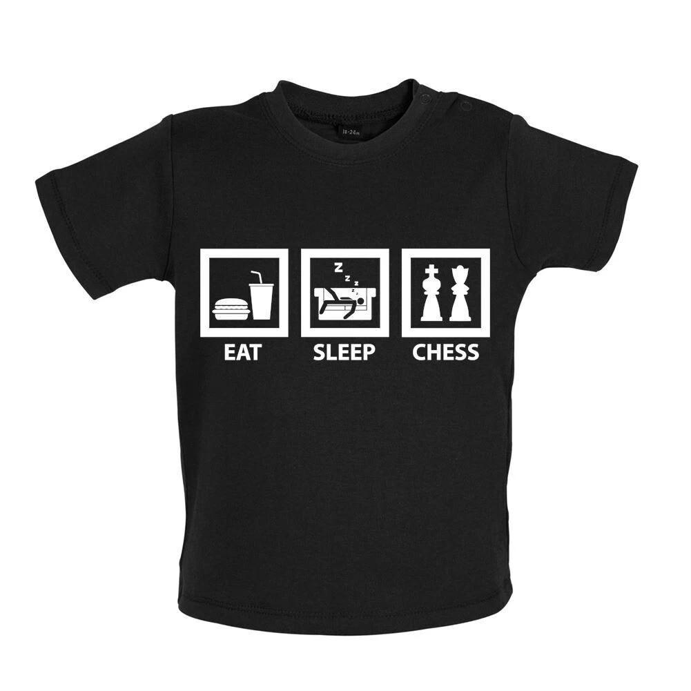 Eat Sleep Chess - Baby T-Shirt / Babygrow - Player Game Nerd Pieces Board Love 120
