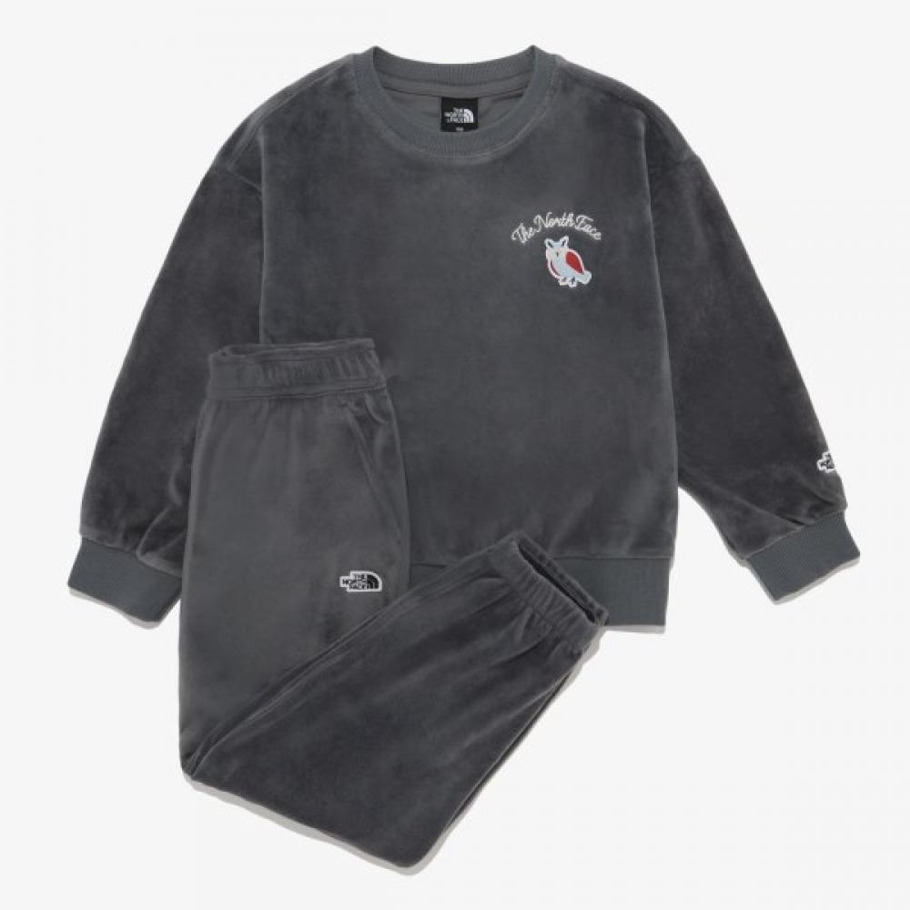 The North Face Kids Animate Sweat Set Charcoal Grey Nm5mr62t