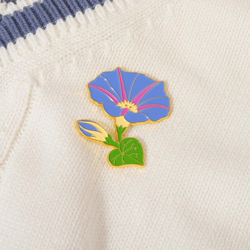 Unique Flower Shaped Brooches In Bright Colors Of Sweet Pea Poppy Marigold Rose And Carnation For Stylish Personal Accessories