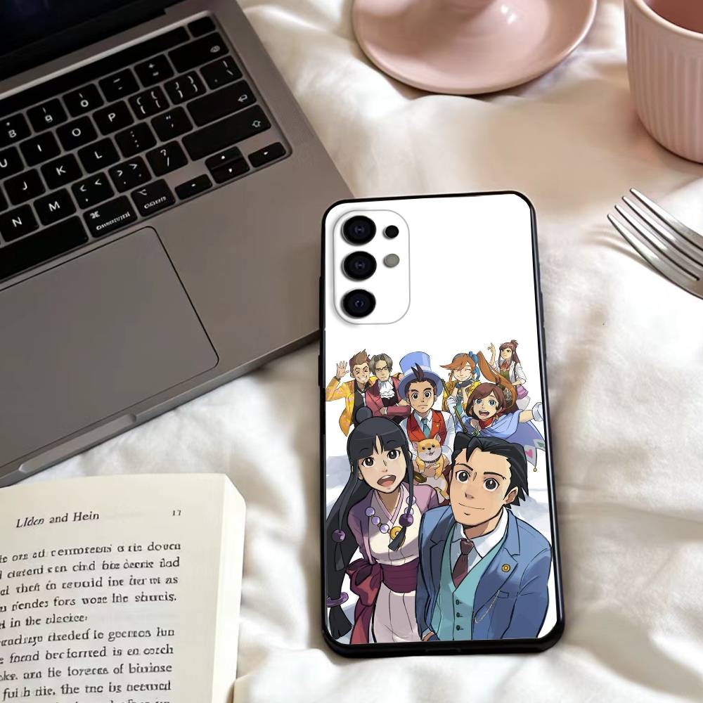 

Anime Ace A- Attorney Phone Case For Samsung S25,24,23,22,30,21,10,9,Ultra,Plus,Lite,FE,4,5 G Soft Black Case Samsung S24fe