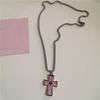 Collier Ras-du-cou Pendentif Croix Rose Cœur Gothique Pour Femmes Egirl Hip Hop Chaîne Corde Punk Y2K Breloques Bijoux Esthétiques Accessoires