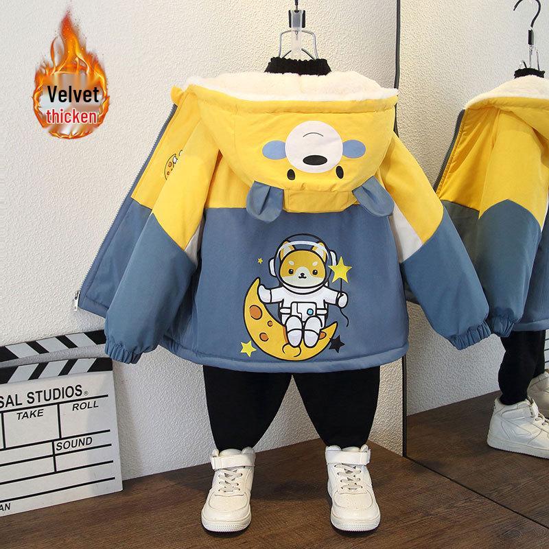 Boys' Winter Parka & Baby Girl Hooded Jacket - New 2025 Style for Kids' Autumn & Winter