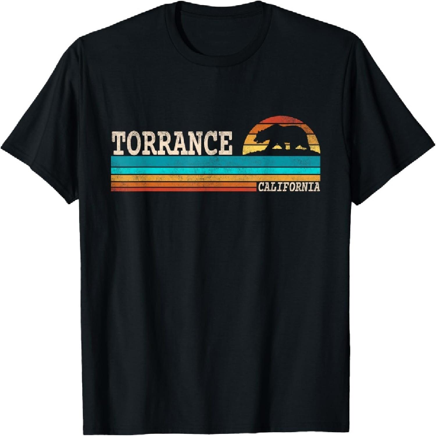 Torrance California State Bear Retro Sunset T-Shirt XXXXXL разноцветный