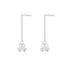 Small Temperament Beads and Tassel Ear Cable Long Round Face Earrings Nourish Ear Holes Without Taking Off Earrings for Women