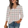 3/4-Ärmel-Shirts für Damen Print Grafik-T-Shirts Blusen Lässig Übergröße Basic Oberteile Pullover