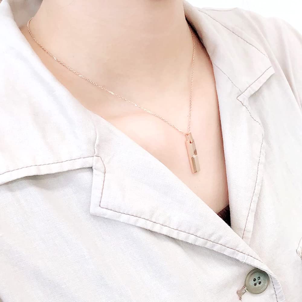 Párový náhrdelník s diamantovým křížem, matným plátkem, zlatým a stříbrným [bílý jetel] a 4SUP056GO a 4SUP056SV